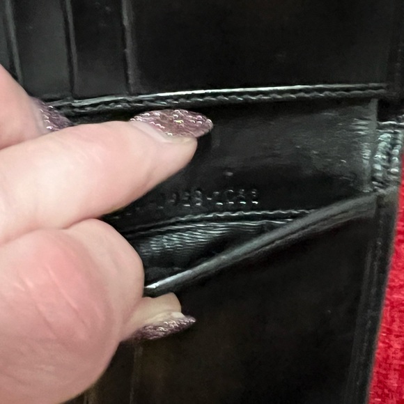 GUCCI AUTHENTIC UNISEX LEATHER BIFOLD WITH DECORATIVE STRIPE. EUC. - Picture 4 of 8